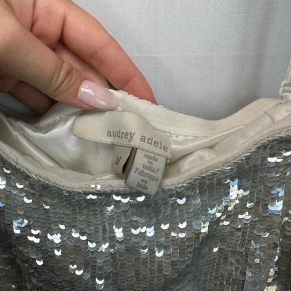 Audrey Adele Danielle Sequin Feather Dress Anthropologie Size Medium NWT - Picture 4 of 12